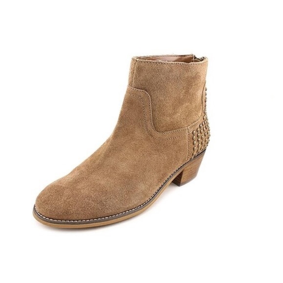 LAST CHANCE EUC Marc Fisher Studded Brown Suede Ankle Boot - Picture 1 of 5